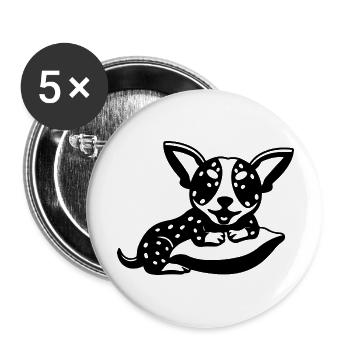 DOG CAT PET - Buttons large 2.2''/56 mm (5-pack) - white - Front