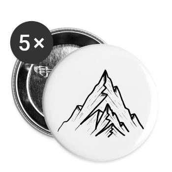 A lonely mountain illustration - Buttons large 2.2''/56 mm (5-pack) - white - Front