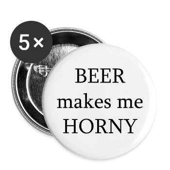 Bier Wein Whiskey Schnaps Alkohol - Buttons groß 56 mm (5er Pack) - Weiß - Vorne