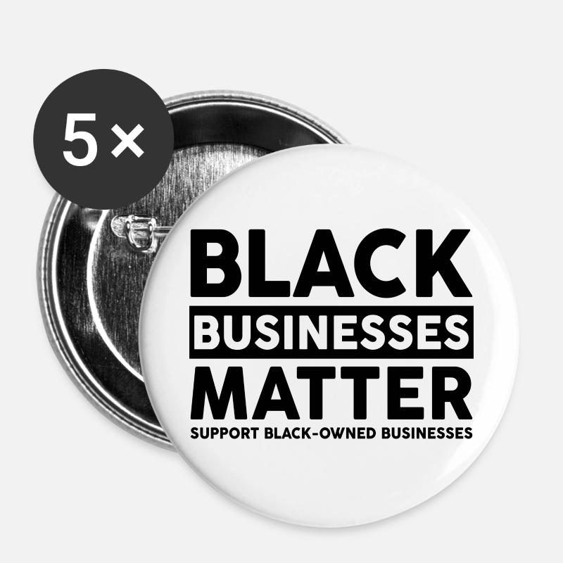 Black Lives Matter - Buttons large 2.2''/56 mm (5-pack) - white