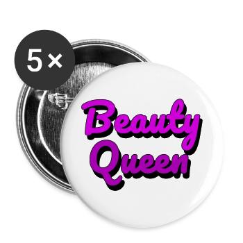 Beauty Queen - Buttons groß 56 mm (5er Pack) - Weiß - Vorne