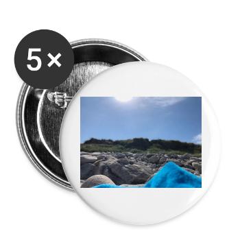 Streetwears Soleil Brille - Lot de 5 grands badges (56 mm) - blanc - Devant