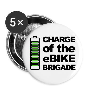 Ebike Battery Fun - Buttons large 2.2''/56 mm (5-pack) - white - Front