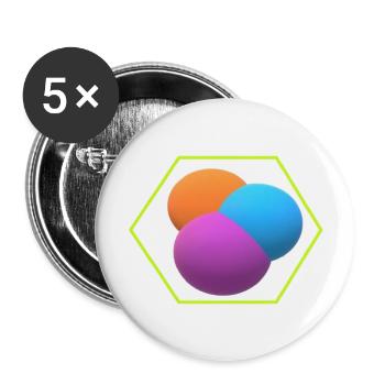 Molécule - Lot de 5 grands badges (56 mm) - blanc - Devant
