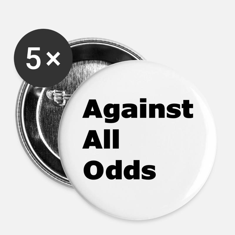 Against all odds - Buttons large 2.2''/56 mm (5-pack) - white
