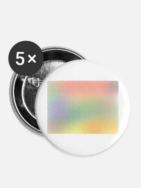 bunt Abstrakt - Buttons groß 56 mm (5er Pack) - Weiß