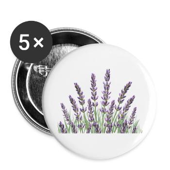 Lavendelhalme Lavendel - Buttons groß 56 mm (5er Pack) - Weiß - Vorne