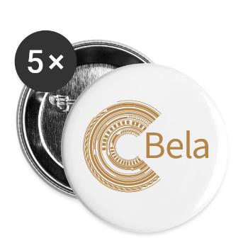 Pour Bela - Lot de 5 grands badges (56 mm) - blanc - Devant