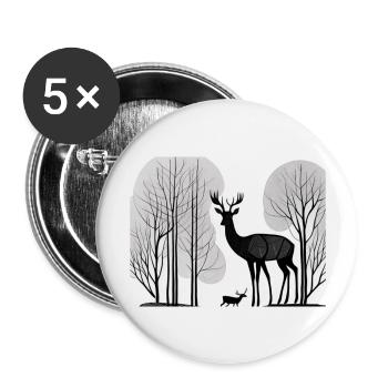 oh my deer - Buttons groß 56 mm (5er Pack) - Weiß - Vorne