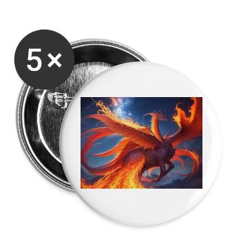 blue red sky with a creature generated ai - Buttons groß 56 mm (5er Pack) - Weiß - Vorne