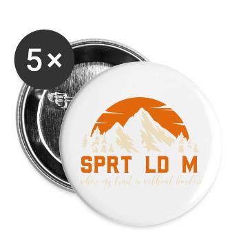 Spirit Lead Me Sprt ld m Église de Jésus-Christ - Lot de 5 grands badges (56 mm) - blanc - Devant