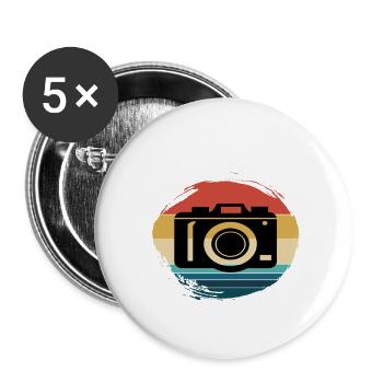 I shoot People - Buttons groß 56 mm (5er Pack) - Weiß - Vorne