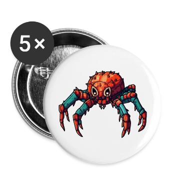 Colorful robert spider in vivid colors - Buttons large 2.2''/56 mm (5-pack) - white - Front