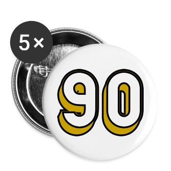 90. HAPPY BIRTHDAY. HAPPY BIRTHDAY - Buttons large 2.2''/56 mm (5-pack) - white - Front
