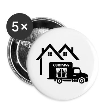 Truck curtains at home - Buttons large 2.2''/56 mm (5-pack) - white - Front