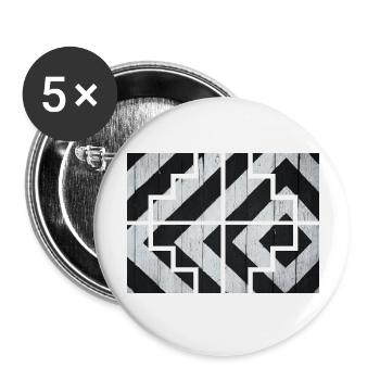 Geometric - Buttons large 2.2''/56 mm (5-pack) - white - Front