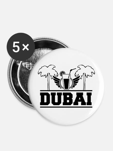 dubai - Buttons groß 56 mm (5er Pack) - Weiß