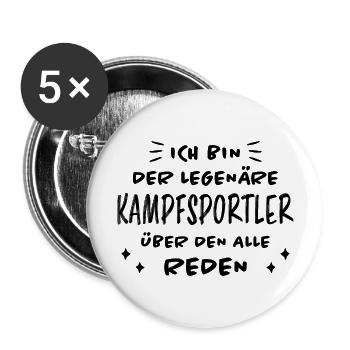 Kampfsportler Kampfkunst Kämpfen Boxen Geschenk - Buttons groß 56 mm (5er Pack) - Weiß - Vorne