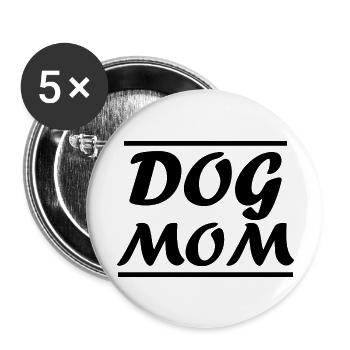 Dog Hund - Buttons large 2.2''/56 mm (5-pack) - white - Front