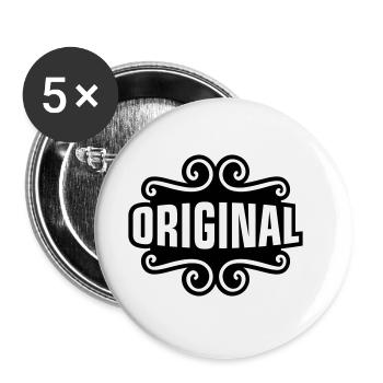 Dicton original - Lot de 5 grands badges (56 mm) - blanc - Devant
