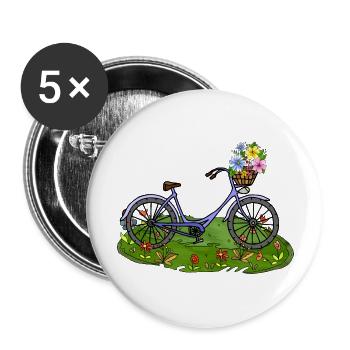 Bike - Buttons large 2.2''/56 mm (5-pack) - white - Front