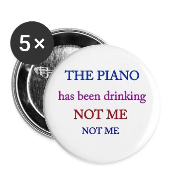 Klavier 03 - Buttons groß 56 mm (5er Pack) - Weiß - Vorne