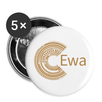 Für Ewa - Buttons groß 56 mm (5er Pack) - Weiß - Vorne
