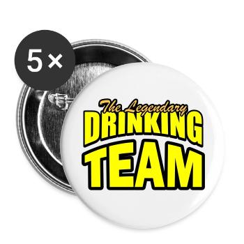 Drinking Team - Buttons large 2.2''/56 mm (5-pack) - white - Front