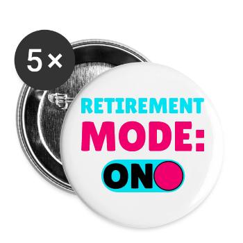 Retirement Mode ON Retirement Mode Pensioner Pensioner - Buttons large 2.2''/56 mm (5-pack) - white - Front