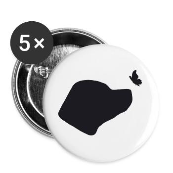 American Staffordshire Terrier - Buttons groß 56 mm (5er Pack) - Weiß - Vorne
