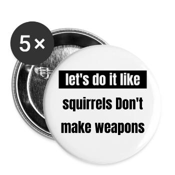 hippie disarmament gift sayings green peace symbol - Buttons large 2.2''/56 mm (5-pack) - white - Front