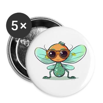 Iva libbelule - Buttons groß 56 mm (5er Pack) - Weiß - Vorne
