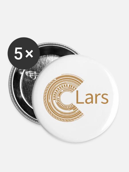 Für Lars - Buttons groß 56 mm (5er Pack) - Weiß