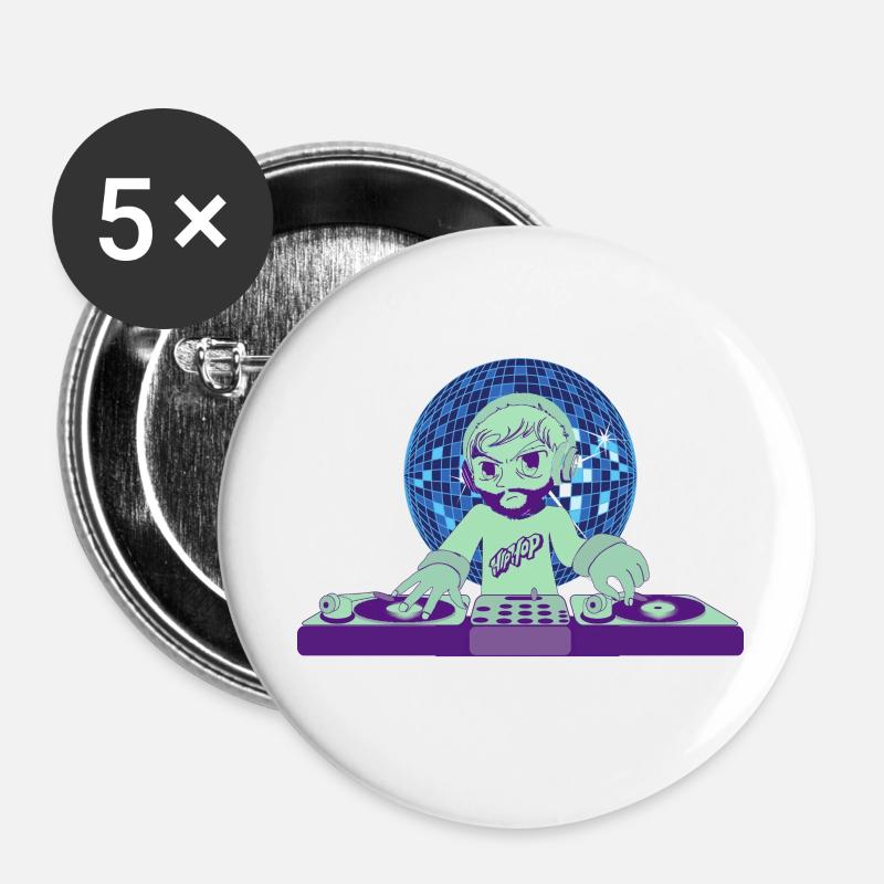 Urban music - Buttons large 2.2''/56 mm (5-pack) - white