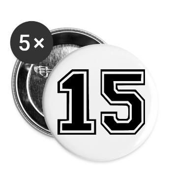 15 - Buttons groß 56 mm (5er Pack) - Weiß - Vorne