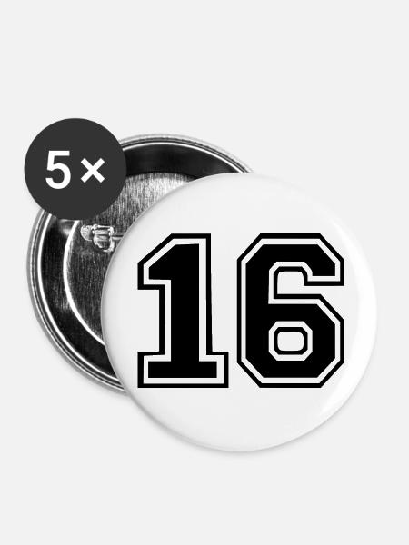 16 - Buttons groß 56 mm (5er Pack) - Weiß