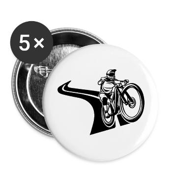 VTT VTT - Lot de 5 grands badges (56 mm) - blanc - Devant
