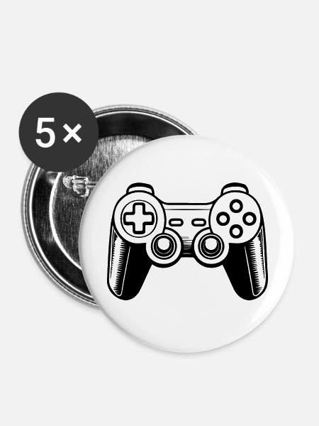 Controller Gaming Videospiele Gamepad - Buttons groß 56 mm (5er Pack) - Weiß
