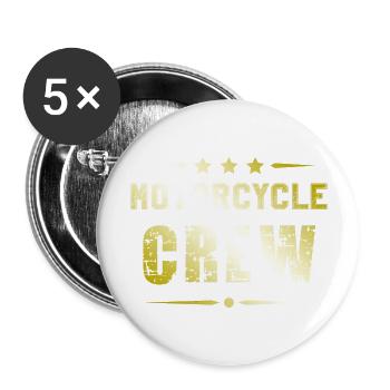 Motorcycle Crew - Buttons large 2.2''/56 mm (5-pack) - white - Front
