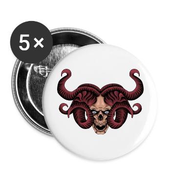Crane Medusa - Buttons large 2.2''/56 mm (5-pack) - white - Front