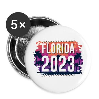 Florida 2023 - Buttons large 2.2''/56 mm (5-pack) - white - Front