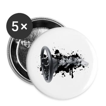 Accro aux virages - L’art de diriger - Lot de 5 grands badges (56 mm) - blanc - Devant