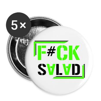 F#CK SALADE - Lot de 5 grands badges (56 mm) - blanc - Devant
