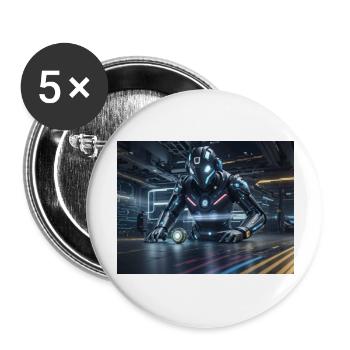 Synthèse de l’avenir de la technologie - Lot de 5 grands badges (56 mm) - blanc - Devant