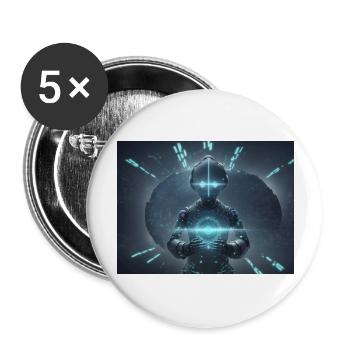 Synthèse de l’avenir de la technologie - Lot de 5 grands badges (56 mm) - blanc - Devant