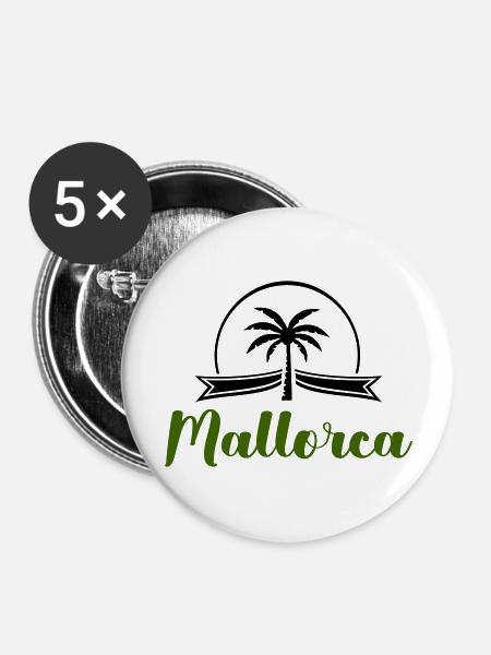 mallorca - Buttons groß 56 mm (5er Pack) - Weiß