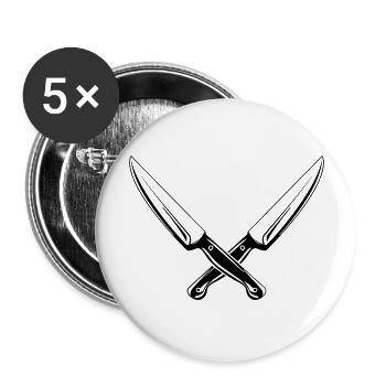 Knife 2 - Buttons large 2.2''/56 mm (5-pack) - white - Front