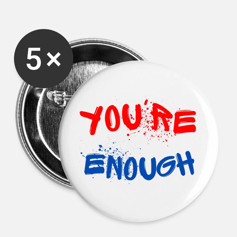 Expressive graffiti designs with splashes of paint - Buttons large 2.2''/56 mm (5-pack) - white
