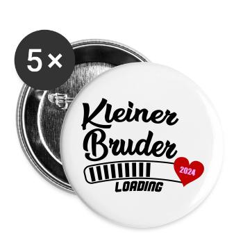 kleiner bruder loading 2024 - Buttons groß 56 mm (5er Pack) - Weiß - Vorne