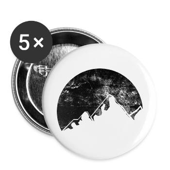 Moon - Mountain - (1) - Buttons large 2.2''/56 mm (5-pack) - white - Front